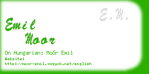 emil moor business card